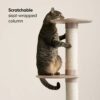 Modern Cat Tree with Three Adjustable Platforms and Sisal Scratching