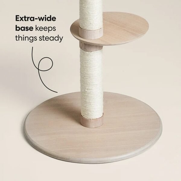 Modern Cat Tree with Three Adjustable Platforms and Sisal Scratching