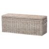 Whitewashed Rattan Storage Bench With Lift Top Wicker Trunk Seating