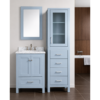 33 Contemporary Freestanding Bathroom Vanity Cabinet Set with Elegant Marble Top