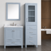 34 Contemporary Freestanding Bathroom Vanity Cabinet Set with Elegant Marble Top