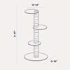 Modern Cat Tree with Three Adjustable Platforms and Sisal Scratching