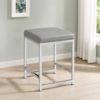 39 Modern Upholstered Counter Stool with Metal Frame and Padded Seat