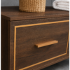 Modern Orange Brown Bathroom Vanity Cabinets with Separate Storage Units