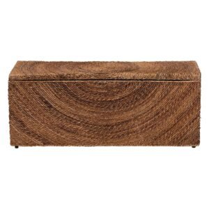 39 Handwoven Seagrass Storage Bench With Removable Lid Wicker Trunk