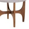 4 Round Upholstered Accent Stool with Wooden Frame and Padded Seat