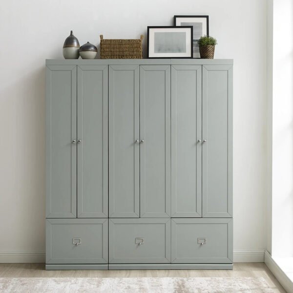 Harper 3-Piece Modular Entryway Storage Cabinet Set with Coat Hooks
