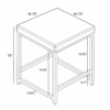 40 Modern Upholstered Counter Stool with Metal Frame and Padded Seat