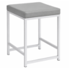 42 Modern Upholstered Counter Stool with Metal Frame and Padded Seat