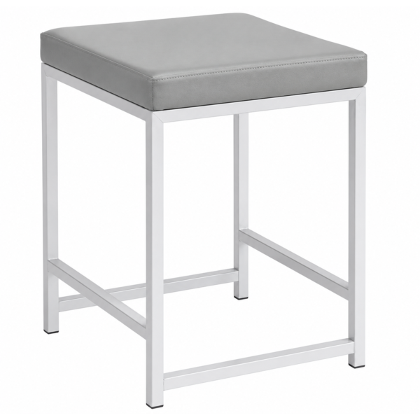 42 Modern Upholstered Counter Stool with Metal Frame and Padded Seat