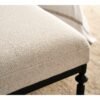 Upholstered Accent Stool with Turned Wood Legs and Padded Seat