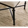 Upholstered Accent Stool with Turned Wood Legs and Padded Seat