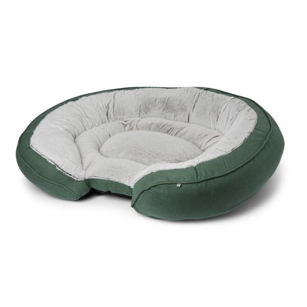 Memory Foam Oval Bolstered Dog Bed with Soft Chenille Cover