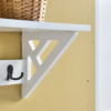 Coventry White Hall Tree with Storage Bench and Double Coat Hooks