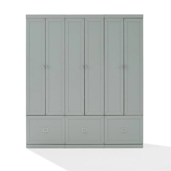 Harper 3-Piece Modular Entryway Storage Cabinet Set with Coat Hooks