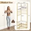 5-Tier Corner Hall Tree with Shoe Storage Bench and Coat Hooks