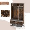 69-Inch Tall 4-in-1 Hall Tree with Shoe Storage and Bench