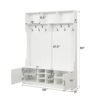 59-Inch 6-in-1 Hall Tree with Bench, Hooks and Shoe Storage
