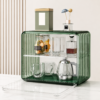Adjustable Two Tier Green Acrylic Desk Organizer Storage Shelf Rack