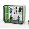 Adjustable Two Tier Green Acrylic Desk Organizer Storage Shelf Rack