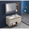 Modern Melamine Bathroom Vanity Cabinet with Spacious Organized Storage Solution