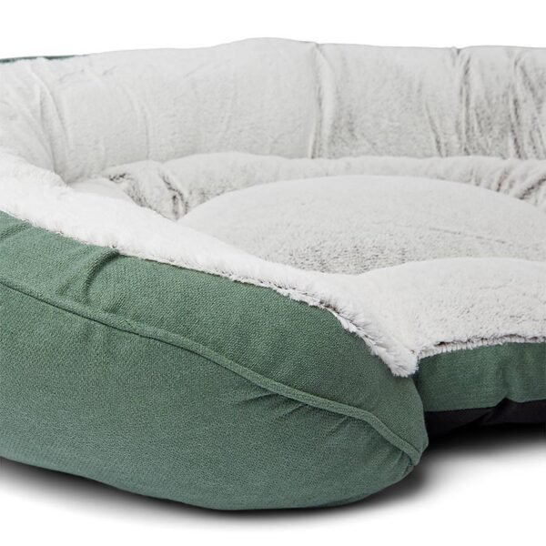 Memory Foam Oval Bolstered Dog Bed with Soft Chenille Cover