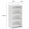 21-Inch Open Shelf Closet Tower with Adjustable Storage