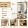 5-Tier Corner Hall Tree with Shoe Storage Bench and Coat Hooks