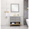 9 Grey Bathroom Vanity Cabinet with Open Storage and Laundry Space
