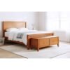 Modern Solid Wood Storage Cabinet Bench With Two Drawers
