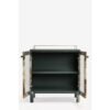 Bar Cabinet with Printed Canvas Inlay Panel