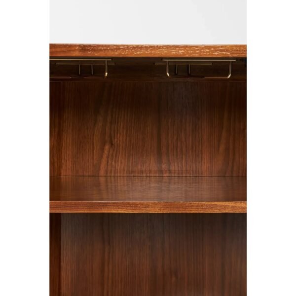 Bar Cabinet with Marquetry Top and Brushed Brass Base