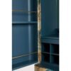Tapestry-Inspired Bar Cabinet with Brass-Accented Doors
