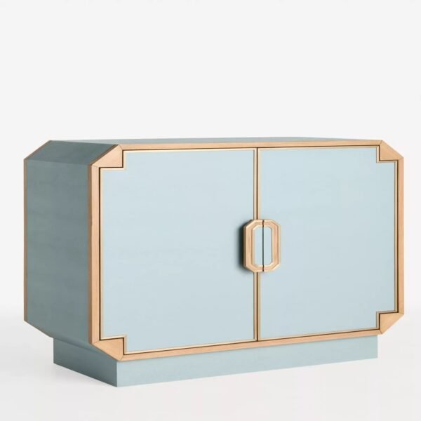 Bar Cabinet with Embossed Shagreen Doors