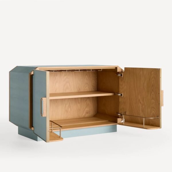 Bar Cabinet with Embossed Shagreen Doors