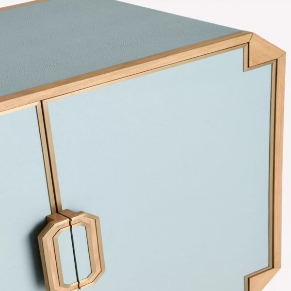 Bar Cabinet with Embossed Shagreen Doors