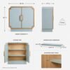Bar Cabinet with Embossed Shagreen Doors