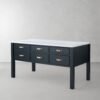 72" Kitchen Island with Marble Top