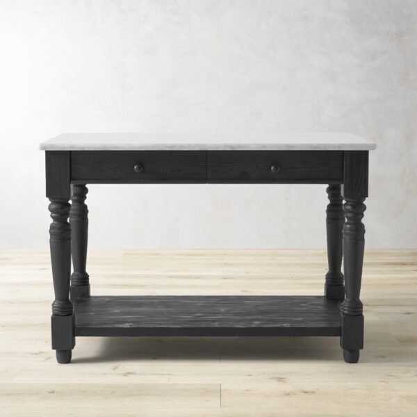54" Kitchen Work Table with Marble Top