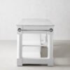 84" Kitchen Island with Polished Nickel Base and Marble Top