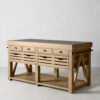 70" Double Kitchen Island