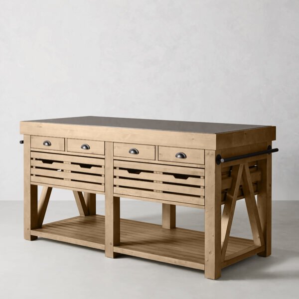 70" Double Kitchen Island