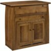 Solid Wood Kitchen Island with Pull-Out Table and Ebony Inlays