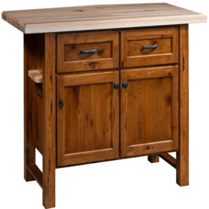 Kitchen Island with Two Doors and Two Drawers