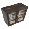 Solid Wood Display Cabinet with Beveled Glass Doors