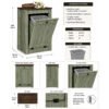 Solid Wood Cabinet with Single Tilt-Out Trash Bin