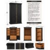 Tall Freestanding Kitchen Pantry Cabinet in Black