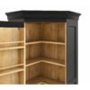 Transitional Corner Kitchen Pantry Cabinet in Black