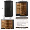 Transitional Corner Kitchen Pantry Cabinet in Black