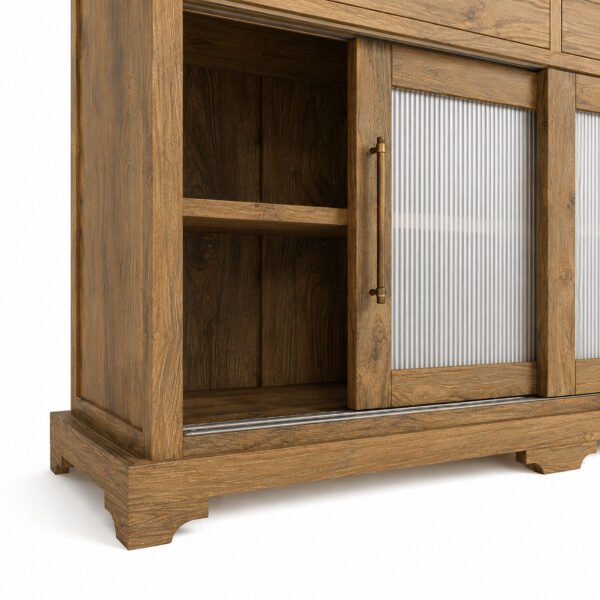 Rustic Freestanding Kitchen Pantry Storage Cabinet